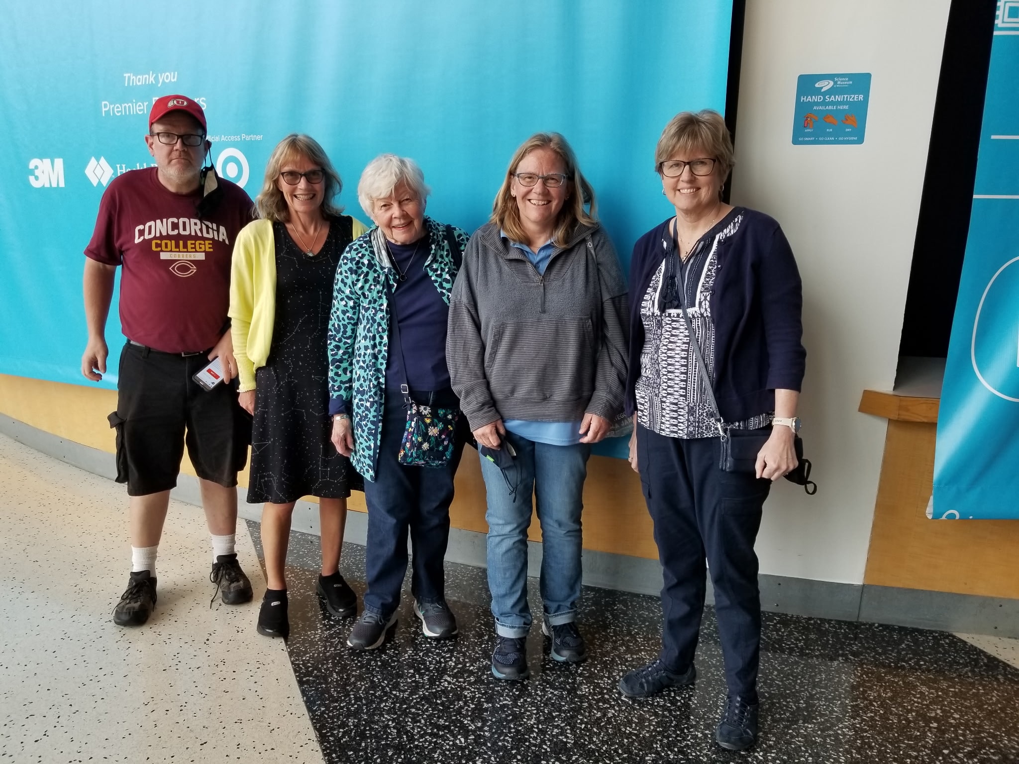 Susan with a group of friends at a Concordia College event