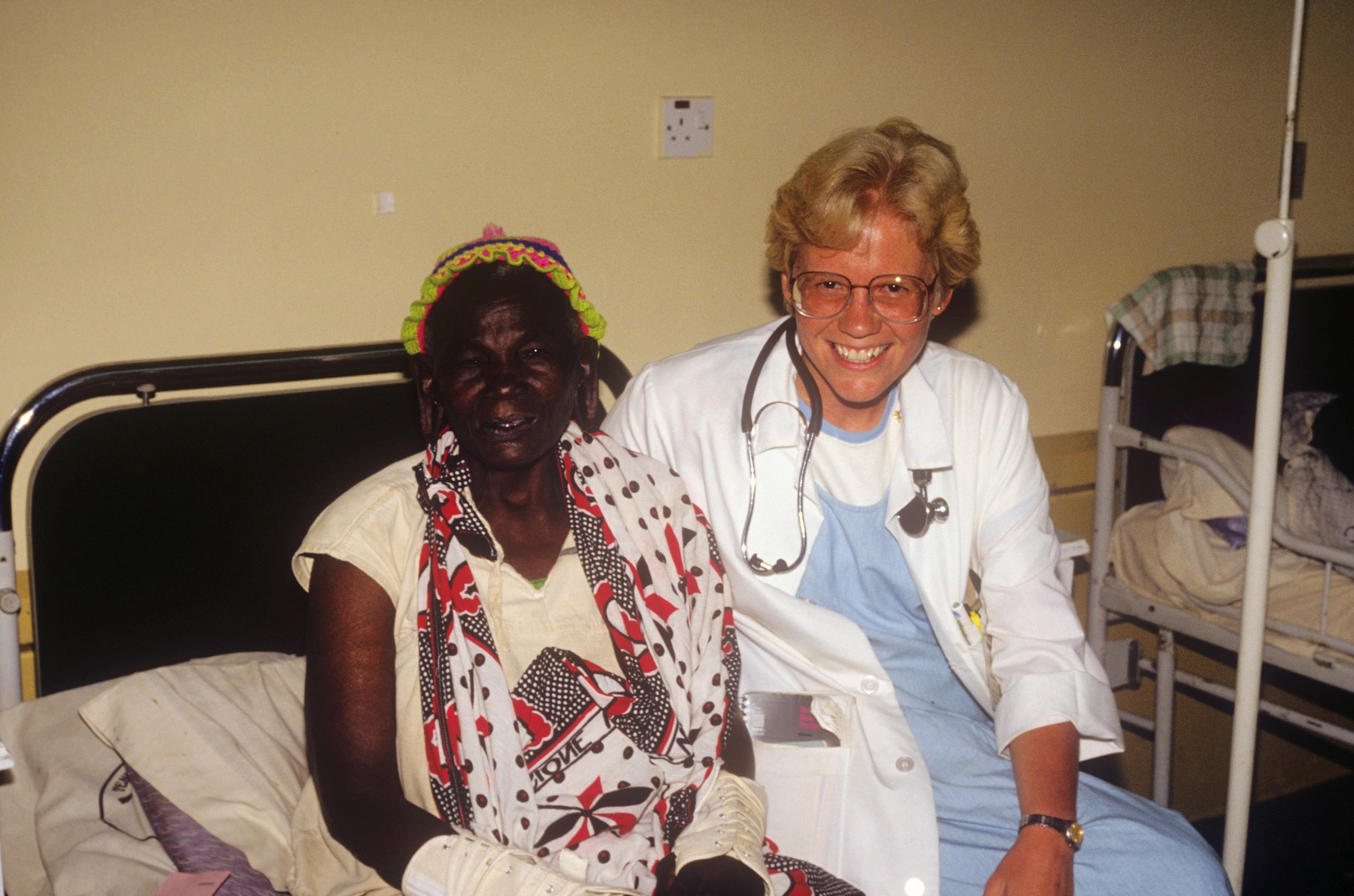 Doctor with patient in Africa